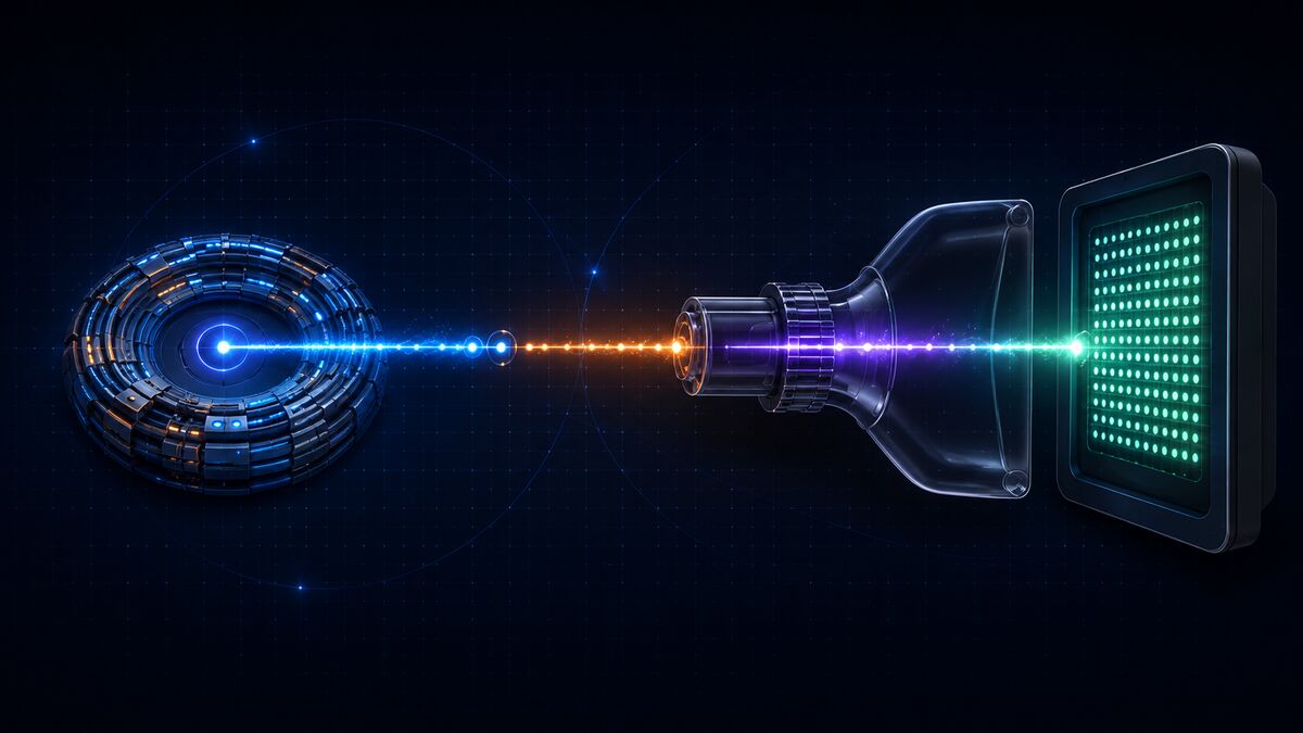 The electron's journey: accelerator, current, picture tube, image